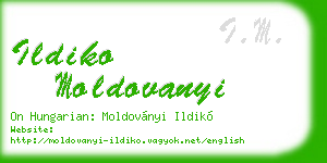 ildiko moldovanyi business card