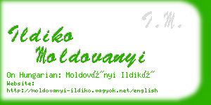 ildiko moldovanyi business card